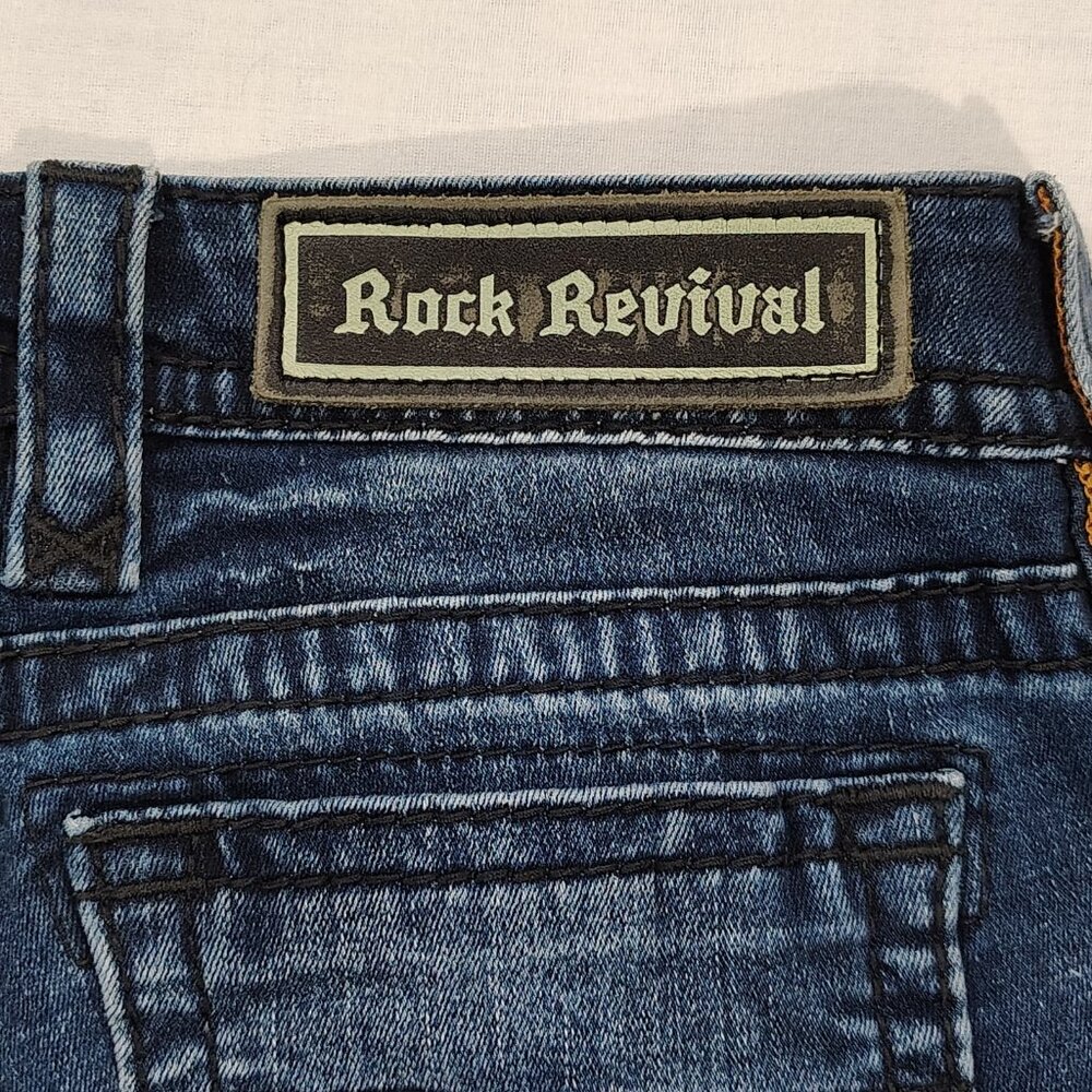 Rock Revival Anabela Skinny Jeans Womens Size 26 Low Rise Stretch Blue Denim - Picture 16 of 16